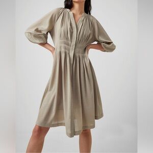 FRENCH CONNECTION Women’s Cora Beige Pleated Short Minidress SIZE 10